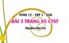 Bài 3 trang 65 Toán 12 tập 1 Chân trời sáng tạo